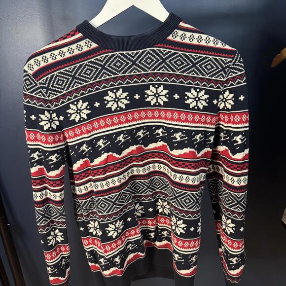 H&M 2010s Christmas/Ski Jumper, Red/Blue/White, Mens Size Small - Picture 1 of 6